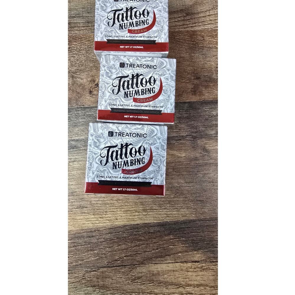 Treatonics Tattoo Numbing Cream 1.7 OZ Lot of 3